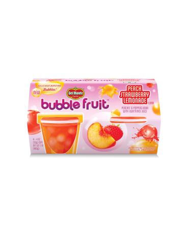 Del Monte Bubble Fruit Snack Cup, Peach Strawberry Lemonade, 4 Ounce Cups (Pack of 4)