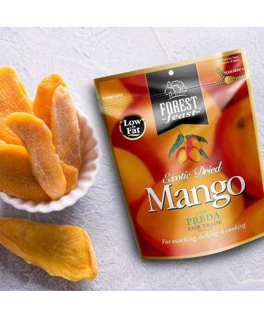 Forest Feast Premium Dried Mango - Vegan Dry Fruits Snacks 130 g - Buy Online on GoSupps.com