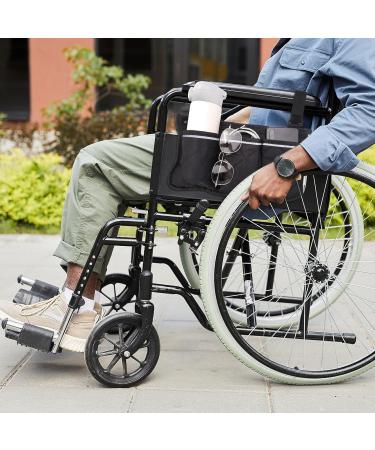 2 PCS wheelchair bag and Reflective Stripes Black and Gray Wheelchair Side Bag Wheelchair Accessories for Seniors Wheelchair Armrest Side Bag for Manual Wheelchair Electric Wheelchairs Rollator and Walker (Black) - Buy Online on GoSupps.com