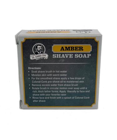 Colonel Conk AMBER Super Bar Shave Soap 3-3/4 oz - Extra Large Size - Buy Online on GoSupps.com