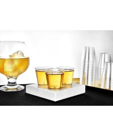 Hanna K. Signature 2oz Clear Plastic Shot Glasses - 100 Count Pack for Jello Shots, Wine Tasting, Sauce & Dip Samples - Buy Online on GoSupps.com