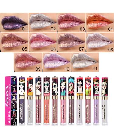 Matte Metallic Lip Gloss | Long Lasting, Waterproof, Diamond Shimmer Liquid Lipstick | 0.03 Fl Oz | for Women & Girls - Buy Online on GoSupps.com