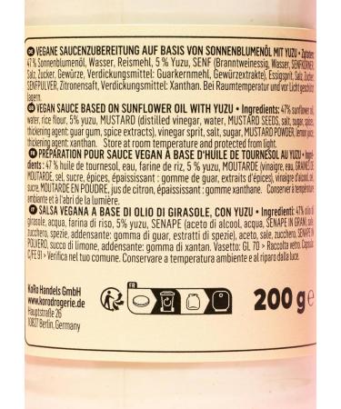  KoRo KoRo - Vegan Mayonnaise with Yuzu 200g - Fresh and tangy taste - Aromatic touch for burgers fries and salads - Egg-free - Buy Online on GoSupps.com