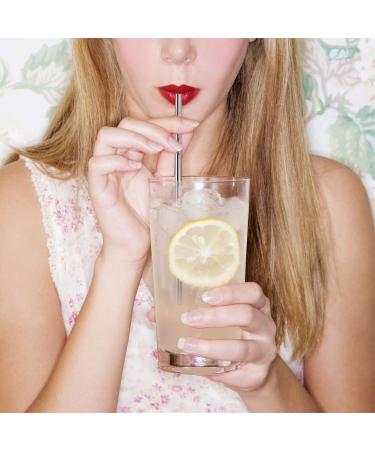 Stainless Steel Straws Set with 10 Straight Reusable Drinking Straws for 30oz and 20oz Tumblers - Includes 2 Cleaning Brushes - Buy Online on GoSupps.com