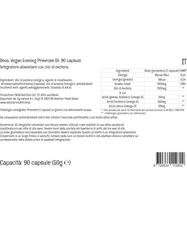 PremiumVital Deva Vegan Evening Primrose Oil - 90 Soy-Free Gluten-Free Capsules with Pill Box | Best for Health & Wellness - Buy Online on GoSupps.com