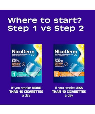 NicoDerm CQ Step 1 Nicotine Patches to Quit Smoking - 21 mg, Stop Smoking Aid, 14 Count (2-Week Kit) Plus Advil Dual Action Coated Caplets with Acetaminophen, 2 Count - Buy Online on GoSupps.com