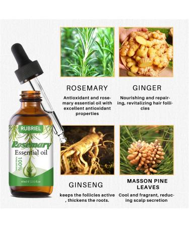 SZCLKJGS 60 ml Rosemary Oil for Hair Rosemary Oil for Hair and Scalp Strengthening for Healthy Hair Growth 100% Natural Pure Essential Rosemary Oil for Skin Care - Buy Online on GoSupps.com