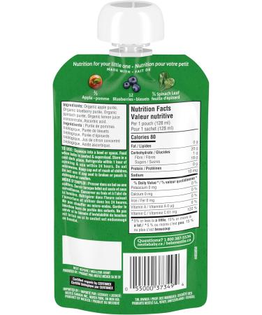 Nestle Gerber Nestle Gerber Organic Puree Apple Blueberries & Spinach 128ml Pouch - Buy Online on GoSupps.com