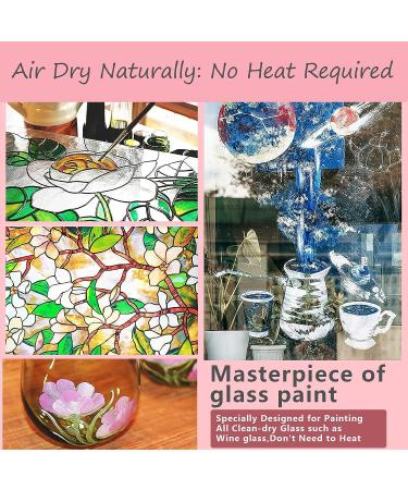 COLORFUL Stain Glass Paint Set - 24 Color Waterproof Acrylic Enamel Kit for Kids - Includes 6 Brushes, 1 Palette, 2 Canvases - Perfect for Painting on Wine Glasses, Light Bulbs, Porcelain, Windows, and Ceramics - Buy Online on GoSupps.com