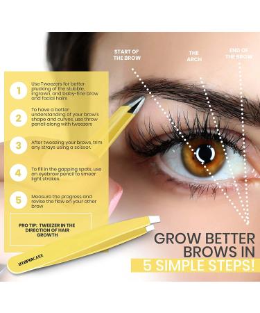 Utopia Care 4-Piece Stainless Steel Tweezers Set for Ingrown Hair, Splinter & Blackhead Removal - Buy Online on GoSupps.com