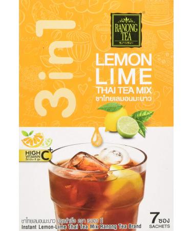 Ranong Tea 3 in 1 Lemon Lime Thai Tea Mix 7 Sachets 175 g