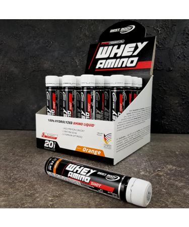 Best Body Nutrition Professional Whey Amino Shot - Orange Flavor 20 Ampoules (25 ml each) | 500 ml - Buy Internationally - Buy Online on GoSupps.com