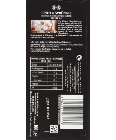 Lindt Original Recipe Dark Extra Fondant 100 g - Buy Online on GoSupps.com