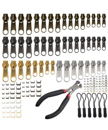 Zipper Pull Replacement, FENGWANGLI 8 Pieces Detachable Zipper Pull Tab Repair  Kit for Luggage Clothing Jackets Backpacks Boots