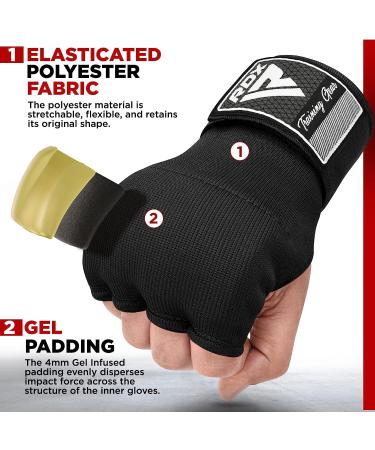 RDX Boxing Hand Wraps Inner Gloves Women Men 75cm Long - Black Large - Buy Online on GoSupps.com