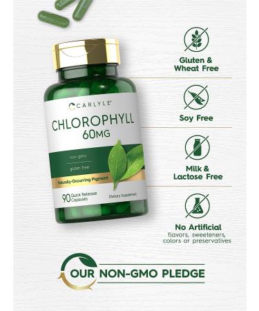Carlyle Chlorophyll Pills - 90 Capsules, Natural Pigment Supplement - Non-GMO, Gluten-Free - Buy Online on GoSupps.com