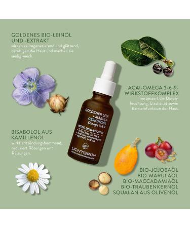 Buy Lichtgr n Bio Omega 3 6 9 Facial Oil 30ml | Anti-Aging Care with Organic Oils | Natural & Vegan Phyto Active | Soothes Sensitive Skin - Buy Online on GoSupps.com