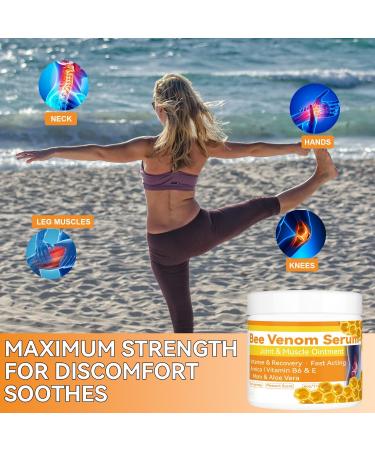 Bee Venom-Relief Bone Healing Cream Professional Bee Venom Cream Natural Joint Relief Gel for Neck Waist Back Hand Feet and Leg 4 Fl Oz (Pack of 1) - Buy Online on GoSupps.com