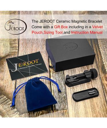 Jeroot Ceramic Magnetic Arm Band for Men | Health Benefits & 3500 Gauss Energy | Energetix Closure Bracelet with Setting Tool - Buy Online on GoSupps.com
