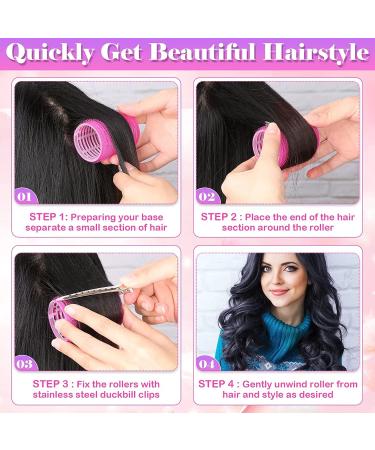 Cludoo Jumbo Hair Curlers Rollers 28 Pcs Set - Self Grip Rollers for Long, Medium, Short Hair - Salon Quality Hair Dressing DIY Kit - Buy Online on GoSupps.com