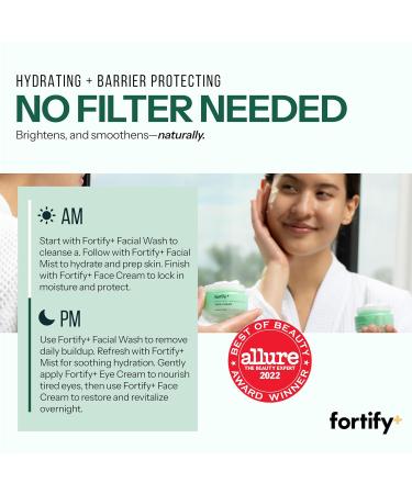 Fortify Skincare Face Cream with Peptides & Collagen 3-in-1: Detox Treat Boost Hydrating Firming Anti-Aging Moisturizer Dermatologist Tested Korean Skin Care Vegan Clean Beauty 1.7 Oz - Buy Online on GoSupps.com