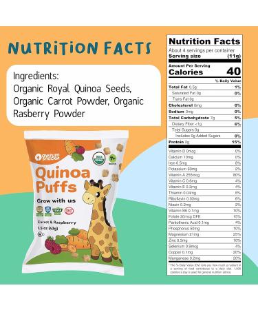 Awsum Snacks Quinoa Baby Puffs - USDA Organic Vegan Gluten Free Cereal for Kids - 18 Ounce Variety Pack - Buy Online on GoSupps.com