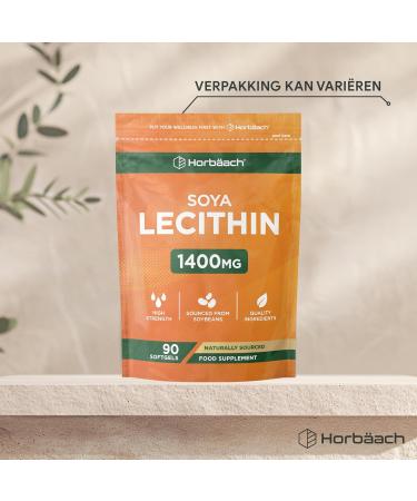 Horbaach Lecithine 1400mg of Soja 90 liquid capsule High Dosing Soyalcithine supplement Soy Lecithin Horbach - Buy Online on GoSupps.com
