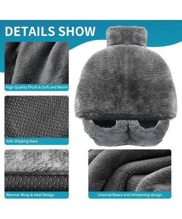 Buy 2L Foot Warmer - Large Heat Bottle with Plush Cover for Home Office & Outdoor | Pain Relief & Comfort (Gray) - Buy Online on GoSupps.com