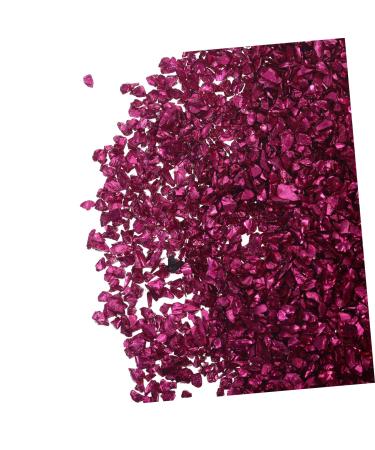 Healeved 1 Glass Chip Nail Art Jewels Nail Jewels Rhinestones Vintage Glass Nail Accessories DIY Fillers DIY Charm Fillers Nail Gems Resin Epoxy Glass Epoxy Fillers Nail Stickers Irregular 0.5X0.3cm Rosy