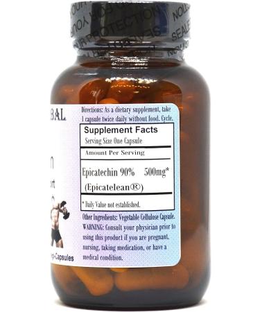 Barlowe's Herbal Elixirs Epicatechin 90% | 500mg | 60 Veggie Capsules | Stearate Free | Glass Bottles - Buy Online on GoSupps.com