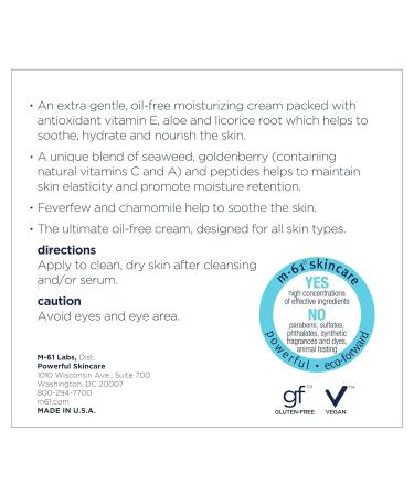 M-61 SuperSoothe E Cream - Oil-Free Vegan Hydrating Cream with Peptides & Vitamin E for Soothing Skin | International Shipping Available - Buy Online on GoSupps.com