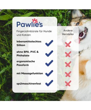 Pawlies Fingerling Toothbrush | Dog Toothbrush for All Sizes | Puppy Dental Care Finger Brush - Buy Online on GoSupps.com