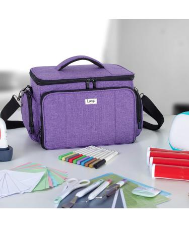 LUXJA Carrying Case for Cricut Joy & Easy Press Mini - Purple | Supplies Storage Sections - Buy Online on GoSupps.com