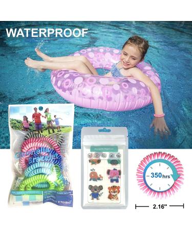 12 Pack Natural Mosquito Repellent Bracelets with Waterproof Wristbands and 60 Pcs Stickers for Kids & Adults - Lasts Up to 350Hrs - Red, Pink, Green, Blue, Dark Blue, Black - Buy Online on GoSupps.com