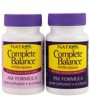 Complete Balance for Menopause with Soy Calcium Black Cohosh AM/PM Formula (60 Capsules)