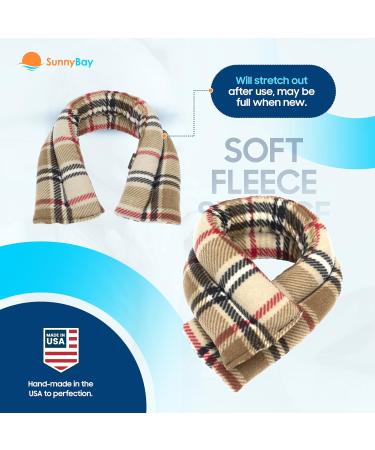 SunnyBay Microwavable Heating Pad for Neck and Shoulder Relief - 26x5 Inches, London Plaid - Buy Online on GoSupps.com