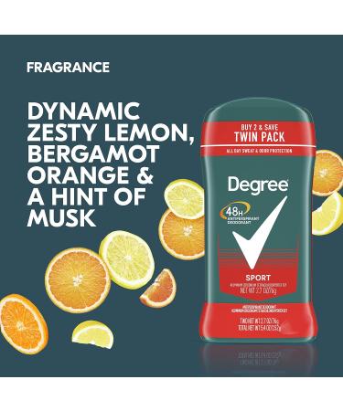 Degree Men Original Protection Antiperspirant Deodorant Twin Pack - 48-Hour Sweat & Odor Protection - 2.7 oz (Pack of 2) - Buy Internationally - Buy Online on GoSupps.com