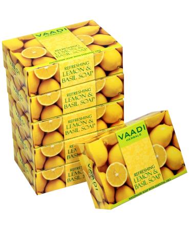Vaadi Herbals Super Value Refreshing Lemon and Basil Soap 75gms x 6