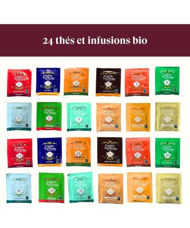 English Tea Shop - Small advent calendar for organic teas and infusions blue - 24 tea bags and infusions organic and fair trade - Buy Online on GoSupps.com