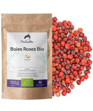 Chabioth - Baies roses Bio 100g - grains entier poivre - conditionn en France