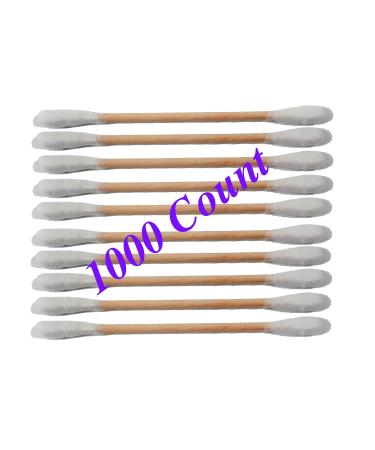Cotton Swaps Wooden Sticks 100% Cotton 1000 Pieces (10 Packs)