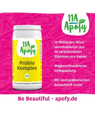 11A-Apofy Probio Complex - 10 Billion Lactic Acid Bacteria Per Capsule | 100 Capsules for Gut Health | International Shipping Available - Buy Online on GoSupps.com