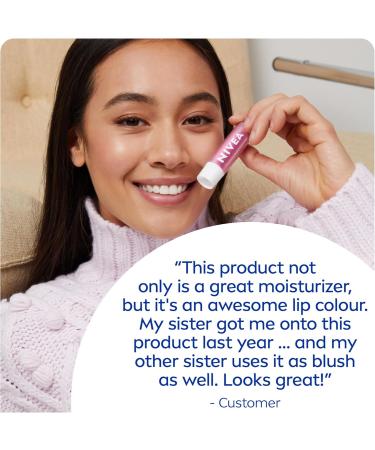 NIVEA Pearly Shine Lip Balm | Pearly Pink Shimmer Tinted Lip Care 24H Hydration | 2x4.8g Tubes - Buy Online on GoSupps.com