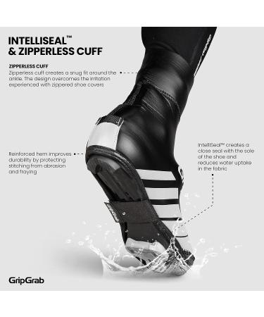 GripGrab Unisex Athletic Shoe Covers L (EU 42/43 - UK 8.5/9.5) Black - Premium Waterproof Cycling Overshoes - Buy Online on GoSupps.com