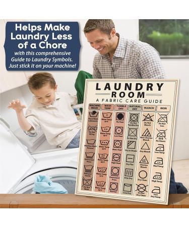 Laundry Symbols Guide Magnet Washing Machine Laundry Magnets Wall Art Laundry Instructions Washing Machine Guide - Buy Online on GoSupps.com