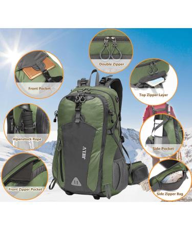 JIELV 45L Waterproof Hiking Backpack - Lightweight Camping Daypack for Men and Women (Green) - Buy Online on GoSupps.com