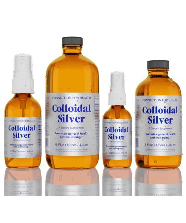 Connection for Health Colloidal Silver - 10 PPM - 16 oz / 8 oz / 4 oz / 2 oz - Immune Support