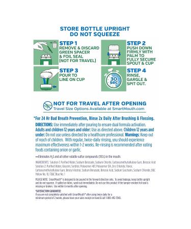SmartMouth Dry Mouth Activated Mouthwash & Tongue Cleaner - Relief for Dry Mouth & Bad Breath - Buy Online on GoSupps.com