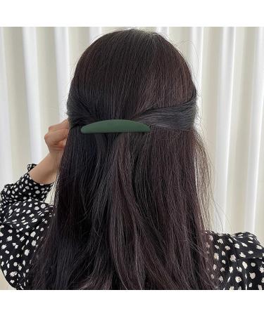 Set of 4 Oval spring clip Matte Hair Clips Colored Hair Barrettes Metal Snap-on Hair Pins Oval Frosted Spring Clip Back Head Plate Hair Clip Elegant French Clip Barrettes for Women Ladies - Buy Online on GoSupps.com