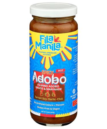 Fila Manila Spicy Filipino Adobo Tamari Soy Sauce 12oz - Vegan, Gluten-Free, Dairy-Free, No MSG, Made in USA | As Seen on TikTok - Buy Online on GoSupps.com